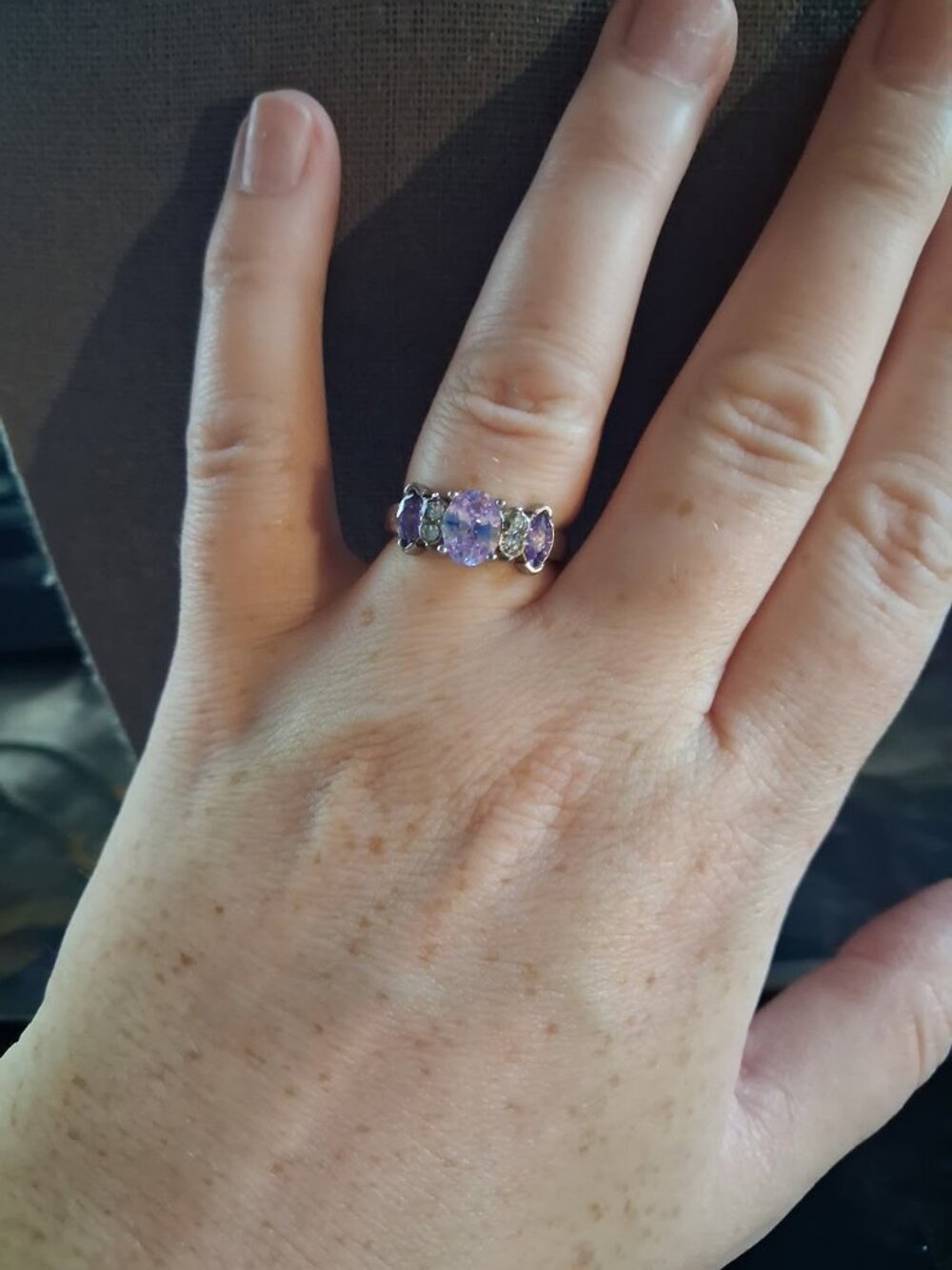 Purple stoned ring